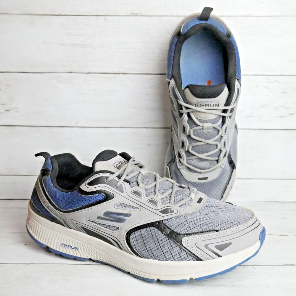 Skechers Men's Size 13 GO Run Consistent Athletic Shoes Sneakers Gray/Blue 22008
